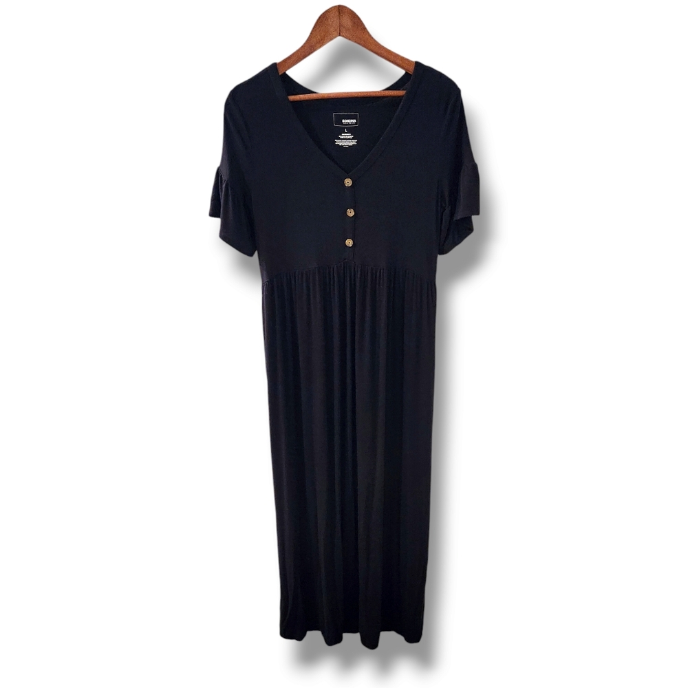 Sonoma Maternity Short Sleeve Knit Maxi Dress | Large - Picture 2 of 8